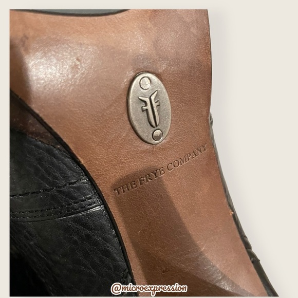 $379 Frye Harlow Campus Black Genuine Leather Zip Up Casual/Formal Ankle Bootie - Picture 8 of 10